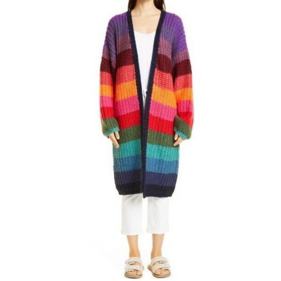 FARM Rio Multicolor Striped Cardigan - Picture 1 of 10